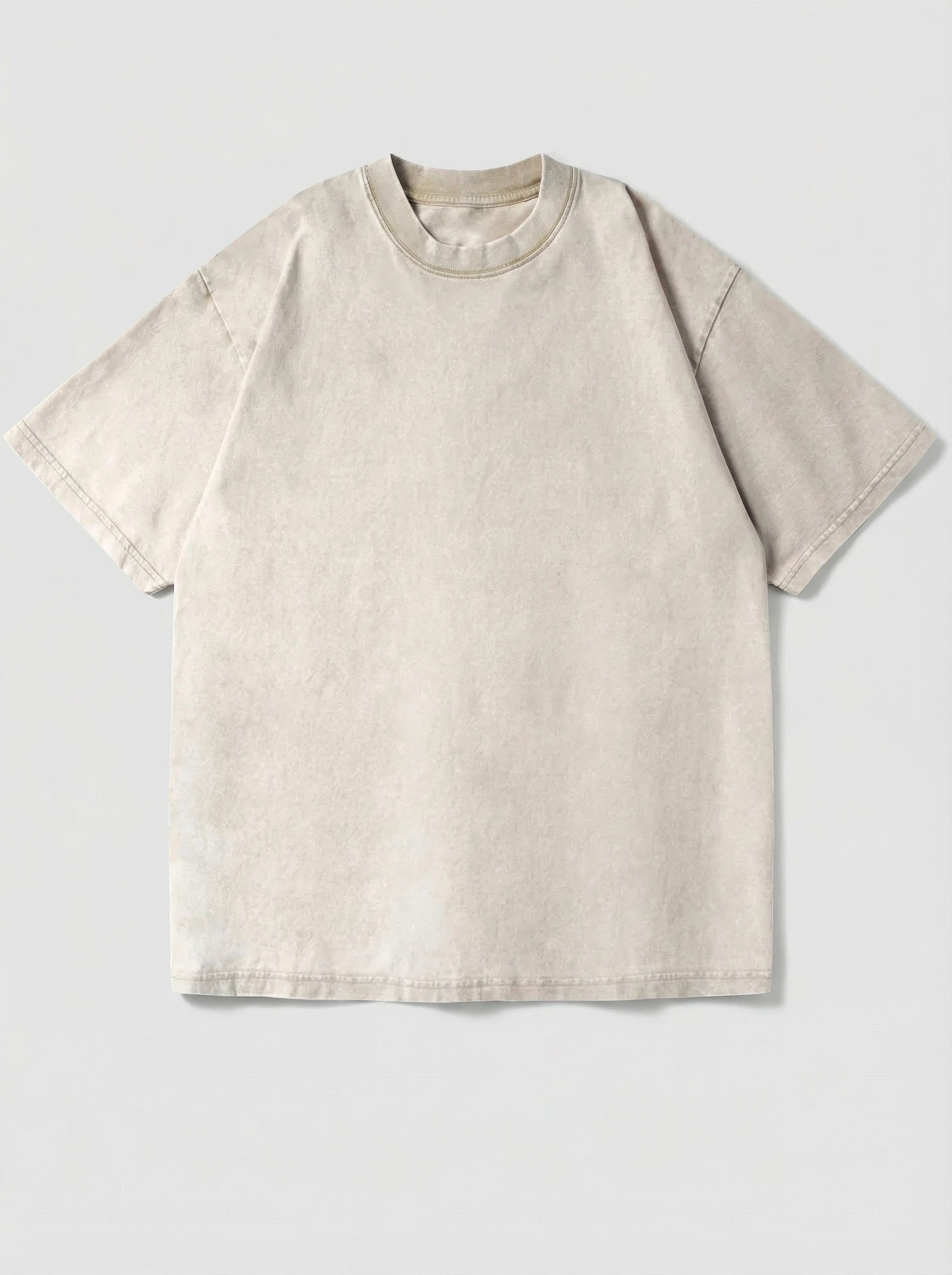 Men's Washed Cotton Short Sleeve T-Shirt Loose Fit Cultural Style