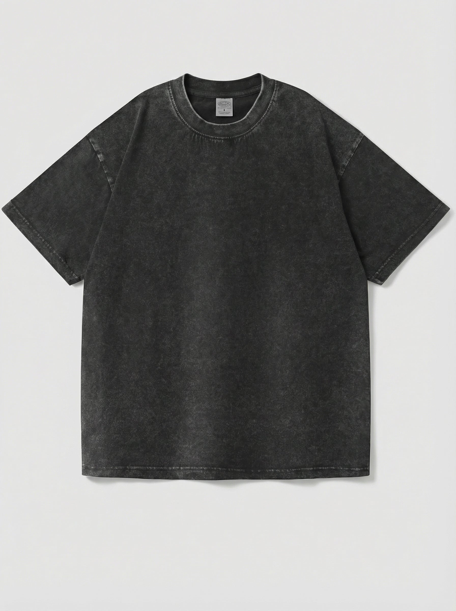 Men's Washed Cotton Short Sleeve T-Shirt Loose Fit Cultural Style