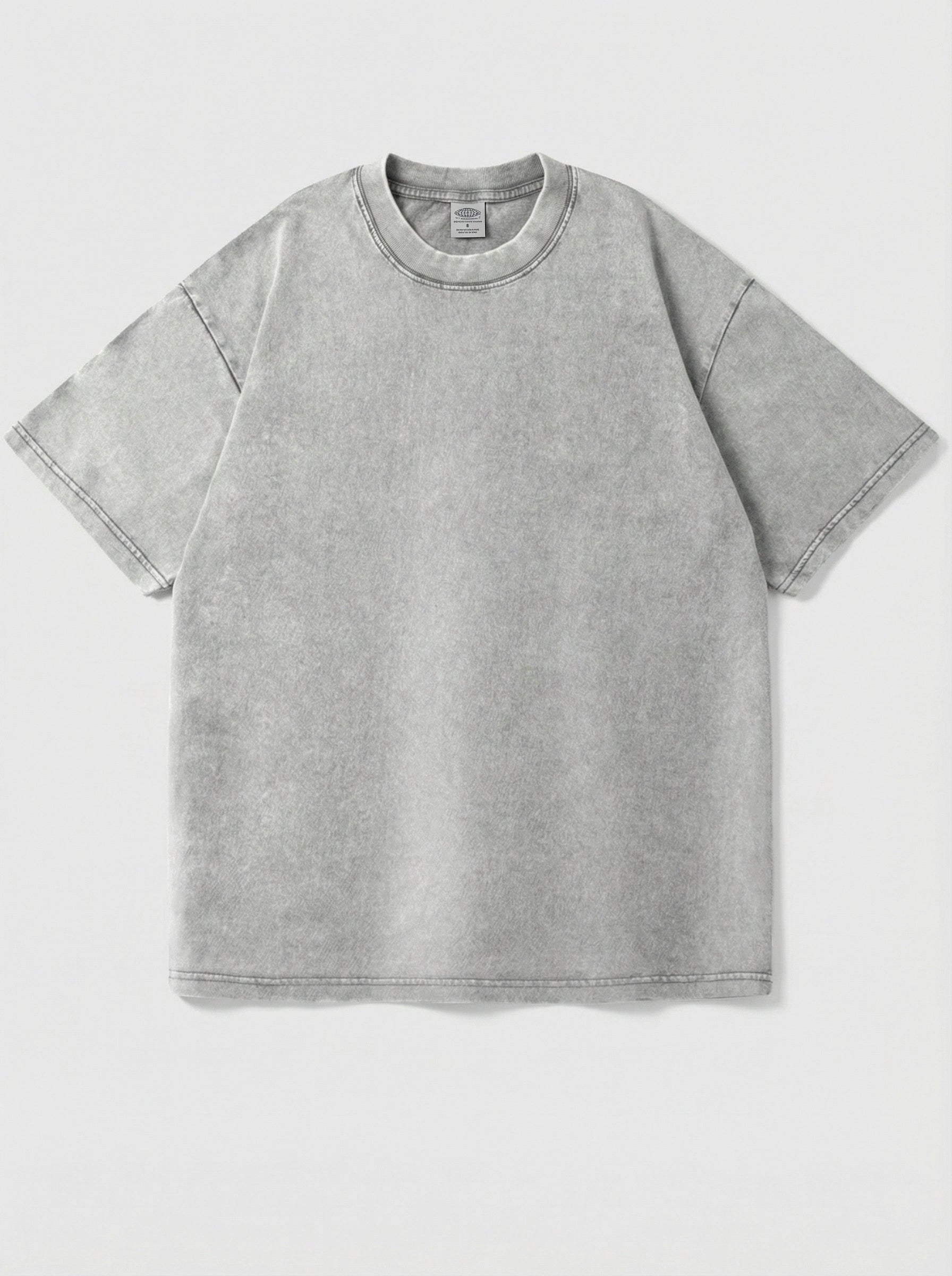 Men's Washed Cotton Short Sleeve T-Shirt Loose Fit Cultural Style