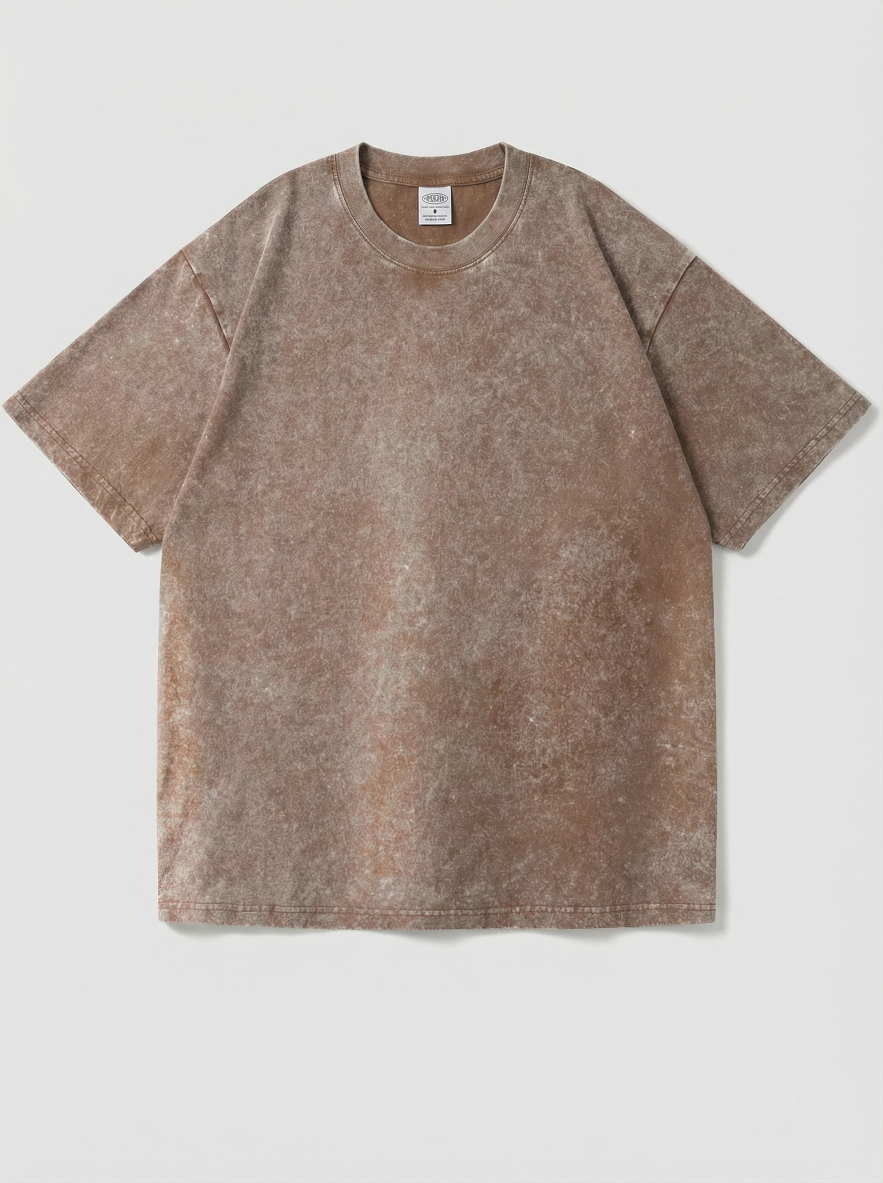 Men's Washed Cotton Short Sleeve T-Shirt Loose Fit Cultural Style