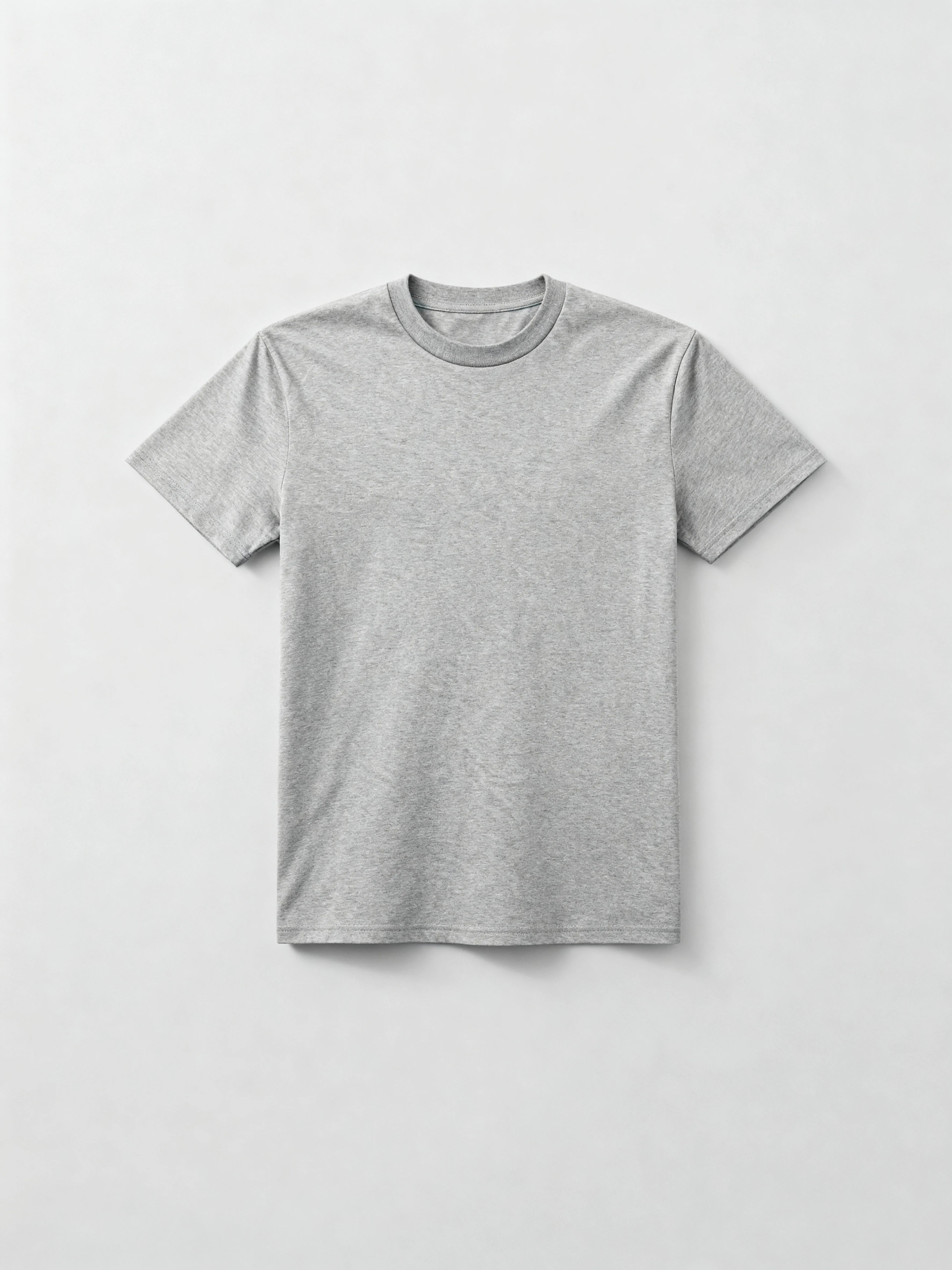 Gray t-shirt on a light gray background